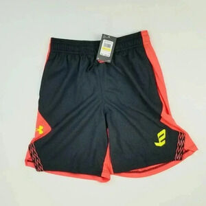 Under Armour Medium Men's Embiid Signature Black Peach Accents Pocket Shorts